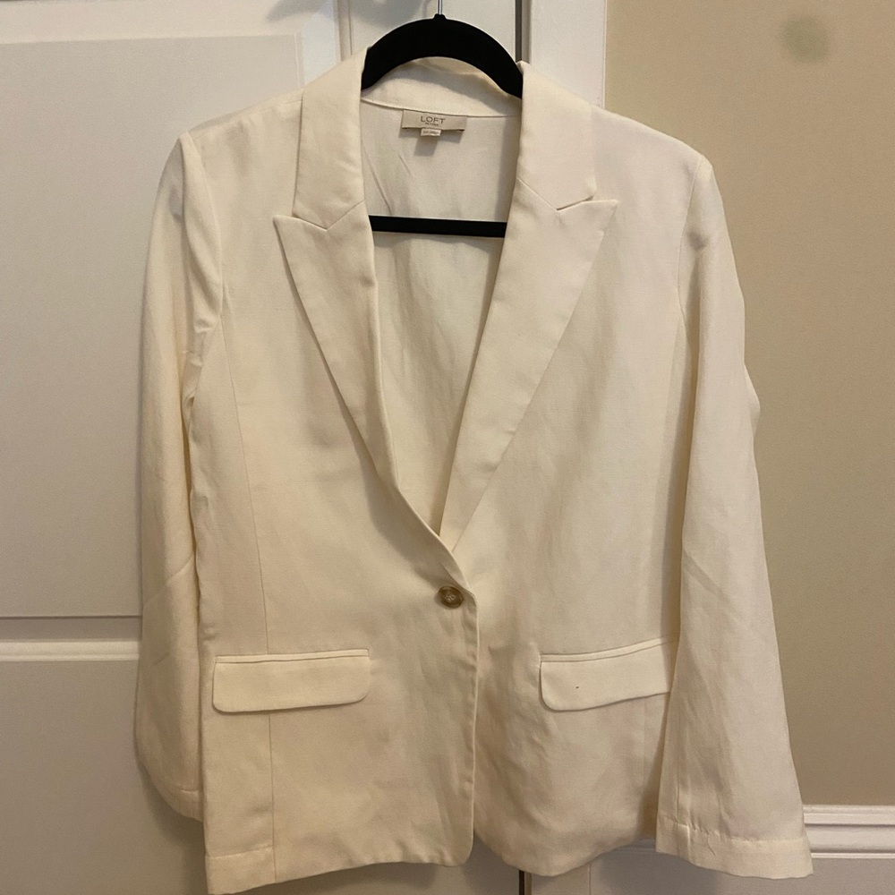 Loft White Blazer